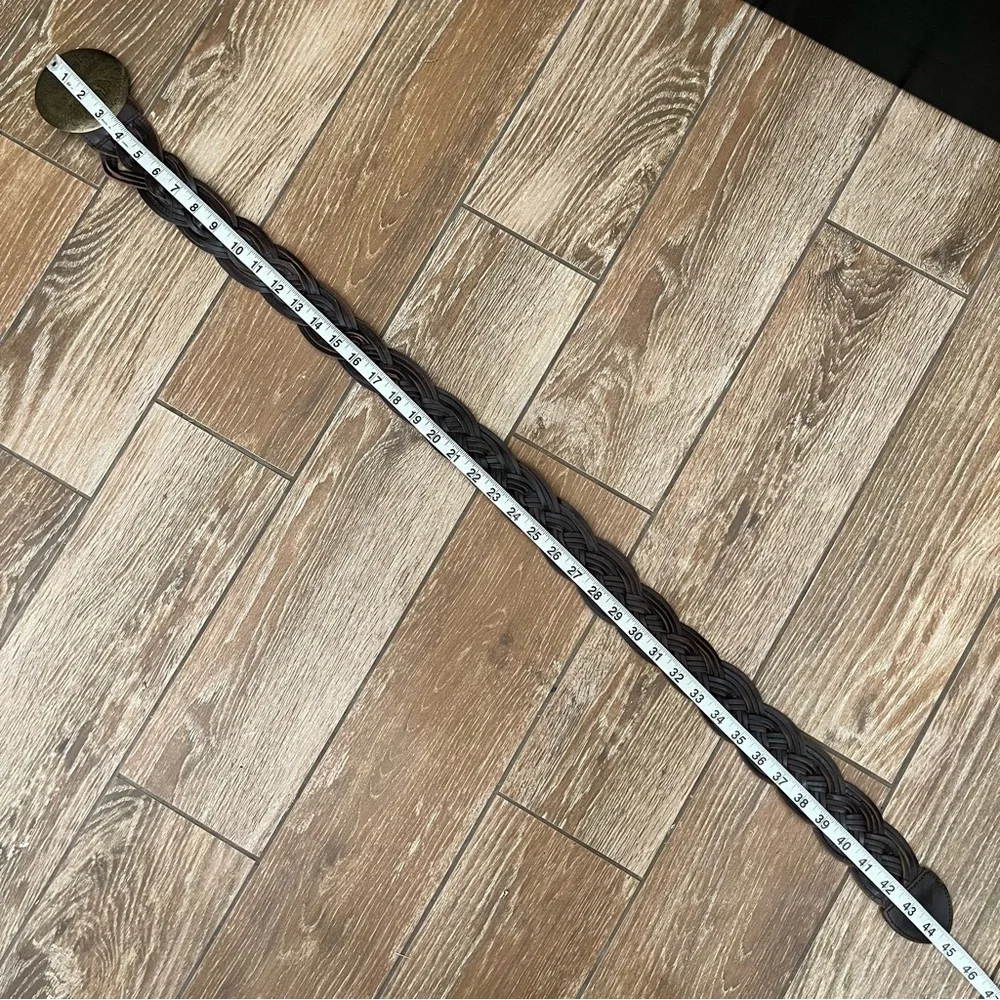 Old Navy Brown Braided Wide Leather Belt